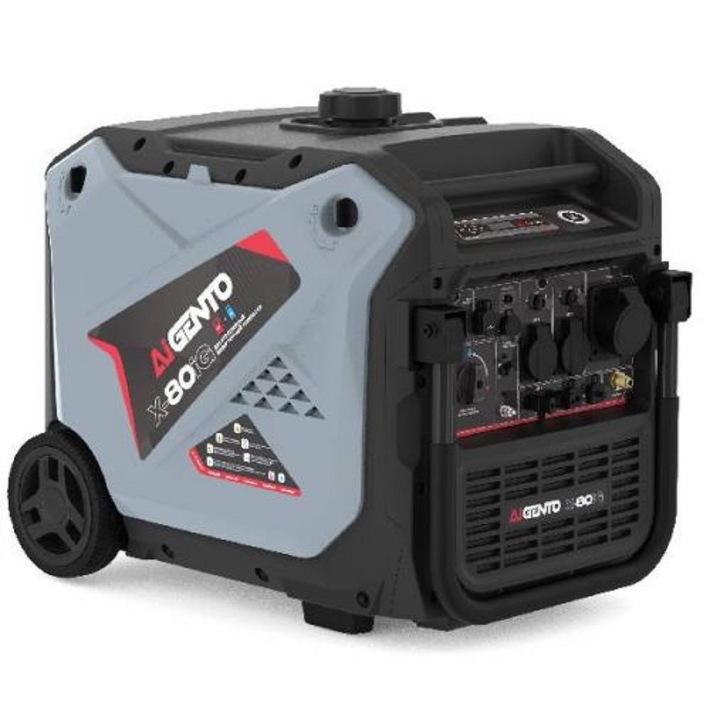 AiGento ИНВЕРТОРНЫЙ ГЕНЕРАТОР X-80iG {7 кВт ном.мощ., 8 кВт макс.мощ., 327 см* раб обьем, бенз., бенз/газ, запуск: руч/электр/дистанционный, 65.8 дБ Уровень шума, ДхШхВ 670х500х570,} [10112]