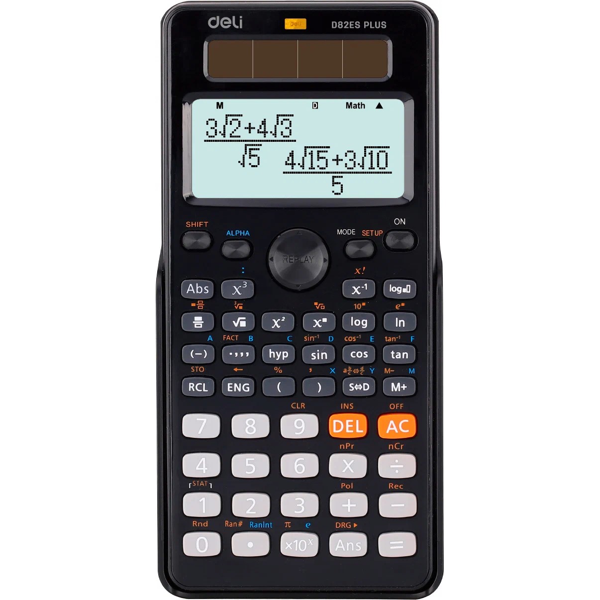 Калькулятор научный Deli ED82ES черный 10+2-разр. [1460088]