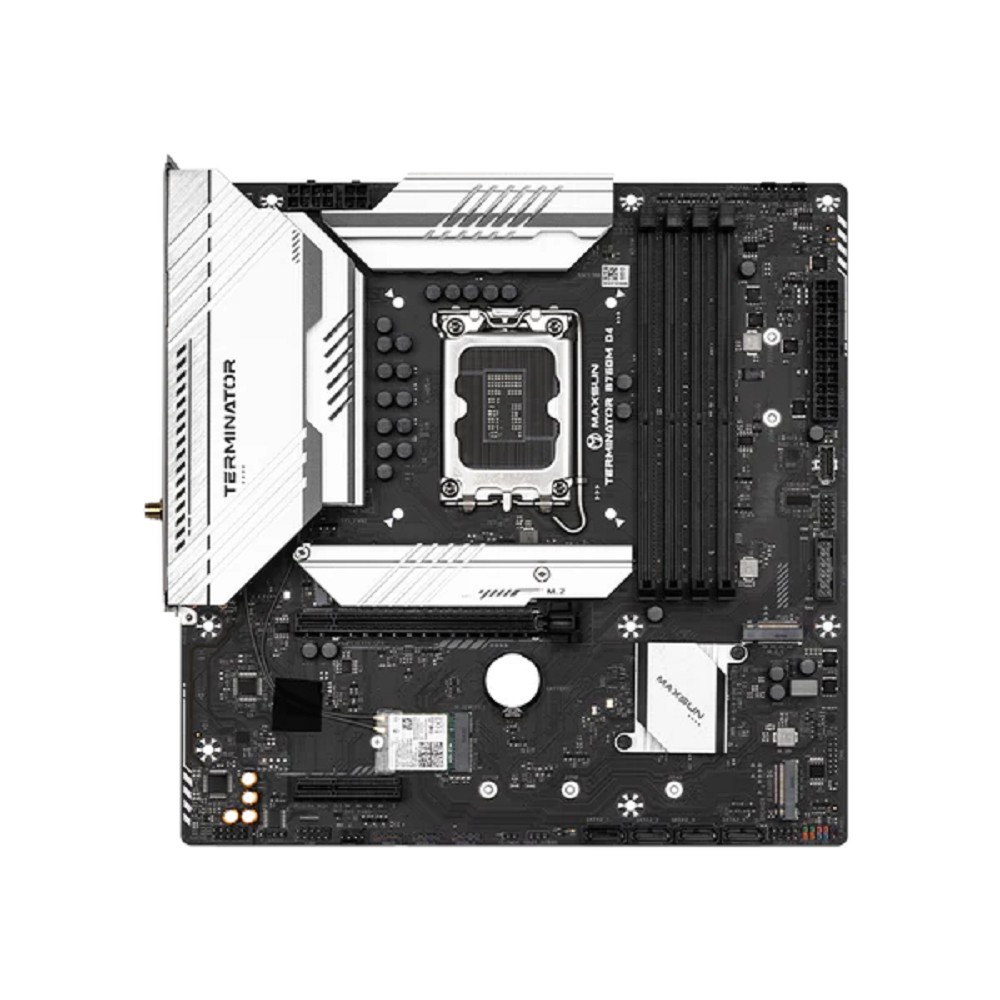 Повреждение упаковки MAXSUN MS-Terminator B760M D4 WIFI V2 (Socket 1700, mATX, 4*DDR4(128Gb), DP/HDMI, 4*SATA3, 3*M.2, 1*PCIEx16/1*PCIEx4, 4*USB2.0, 2*USB 3.2, LAN 1*2,5 G, Bluetooth, Wi-Fi 802.11ax, 