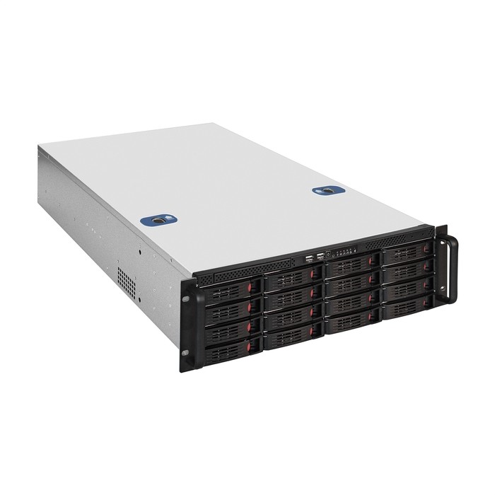 Exegate EX296382RUS Серверный корпус ExeGate Pro 3U660-HS16 <RM 19", высота 3U, глубина 660, БП 2U-1000ADS,16xHotSwap, USB>
