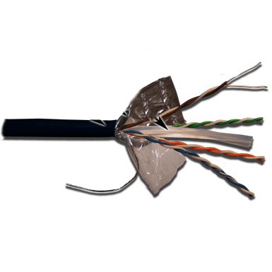 Кабель информационный Lanmaster LAN-6EFTP-OUT кат.6 F/UTP общий экран 4X2X23AWG PE внешний 305м черный