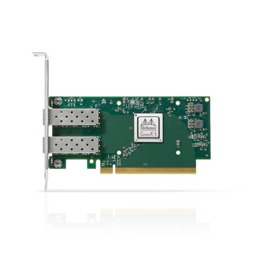 Mellanox ConnectX-5 EN network interface card, 25GbE Dual-port SFP28, PCIe3.0 x16, tall bracket MCX512F-ACAT