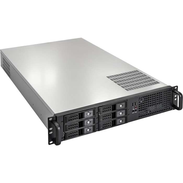 Exegate EX293356RUS Серверный корпус ExeGate Pro 2U660-HS06 <RM 19", высота 2U, глубина 660, БП 1200ADS, 6xHotSwap, USB>