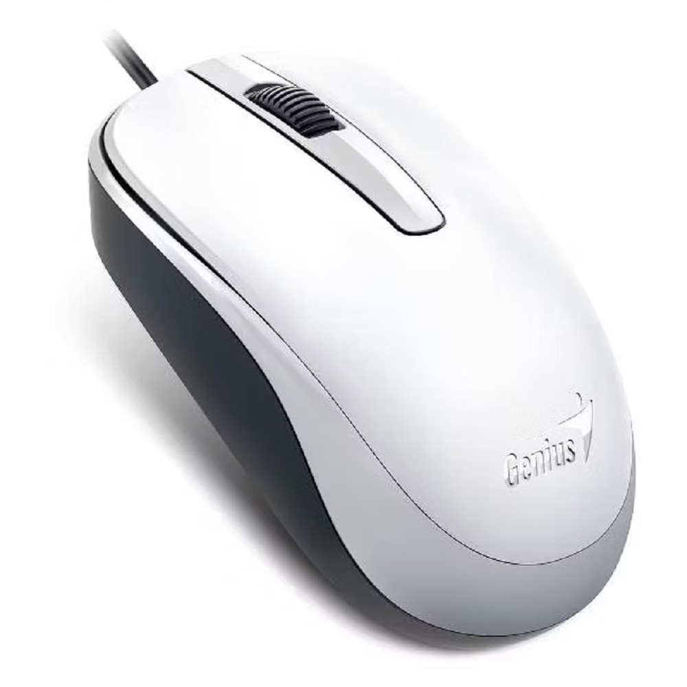 Genius Мышь DX-120 White { оптическая, 1000 dpi, 3 кнопки+колесо прокрутки, провод 1,5 м, USB} [31010105102/31010010401]