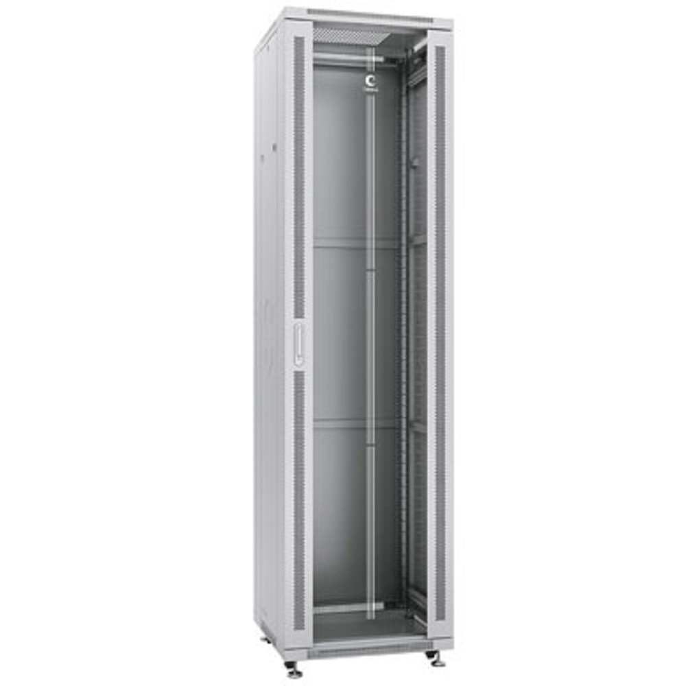 Cabeus SH-05C-47U60/100 Шкаф монтажный телекоммуникационный 19" напольный для распределительного и серверного оборудования 47U 600x1000x2277mm (ШхГхВ) передняя стеклянная и задняя сплошная металлическ
