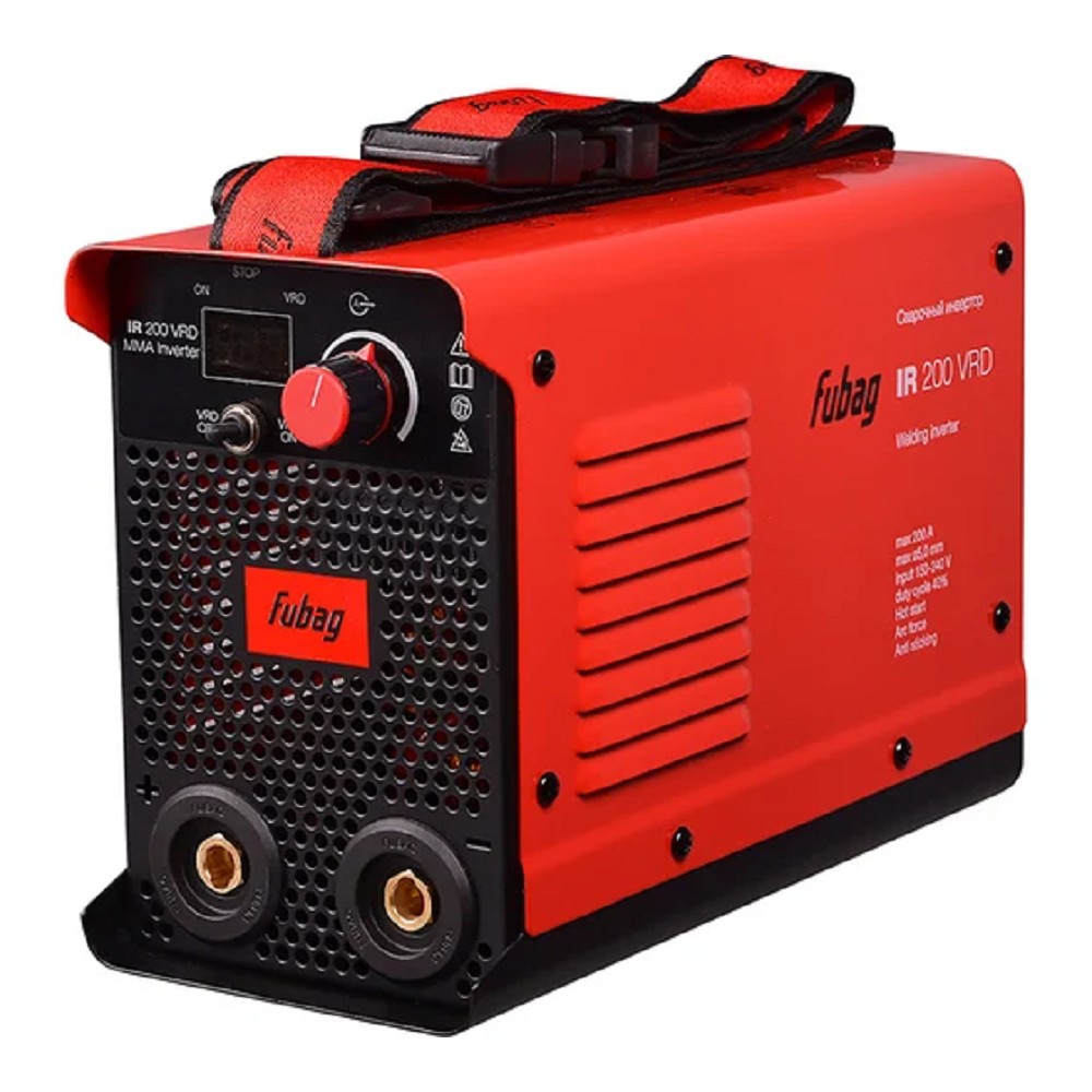 FUBAG IR 200 VRD Инвертор сварочный [38900/41328] { раб.напряжение 150-240В;Ном. напряжение, В 220, Сварочн. ток, А 30-200, Вес, кг 4,5}