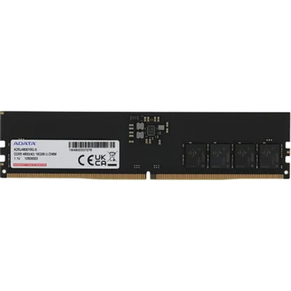 A-data DDR5 DIMM 16Gb 4800MHz AD5U480016G-S RTL PC4-25600 CL40 288-pin 1.1В single rank