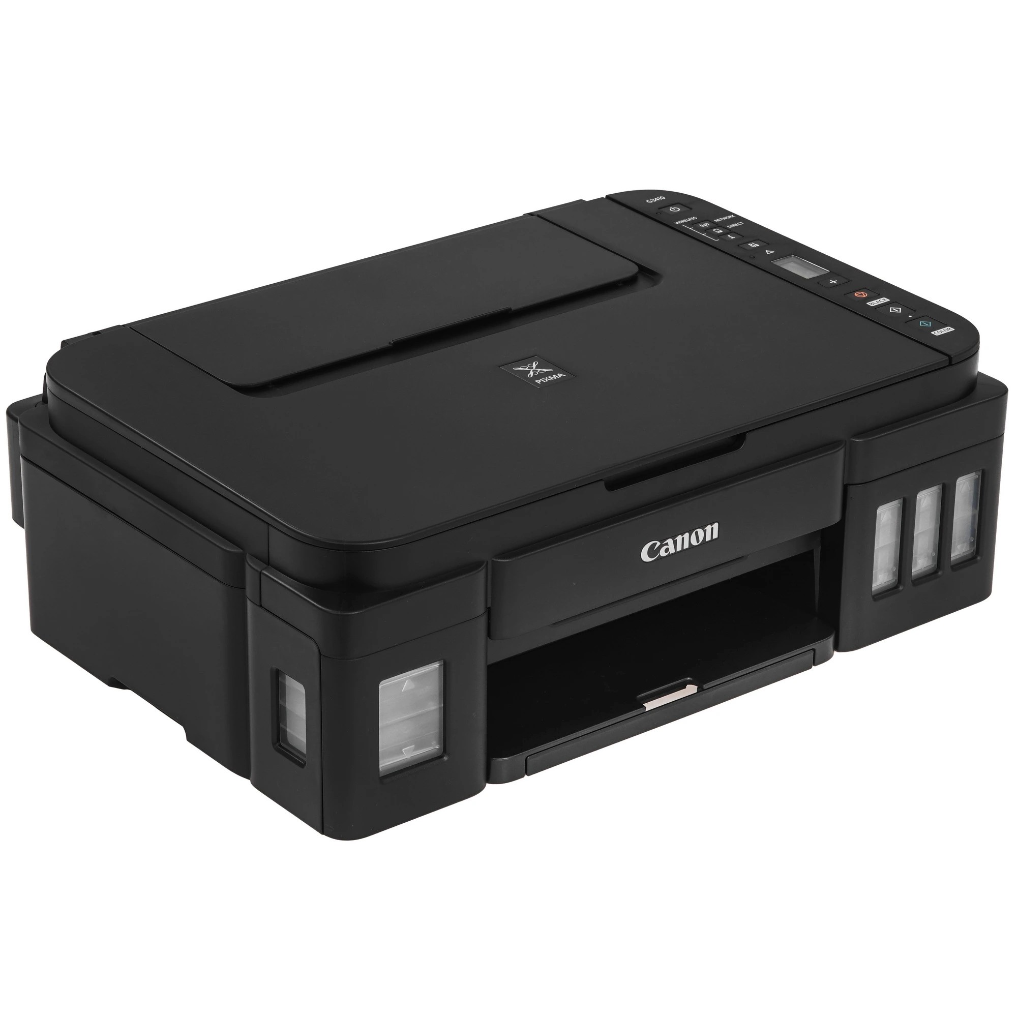 Canon PIXMA G3410 (2315C009) (СНПЧ, WiFi, 4800x1200, 8,8 изобр./мин для ч/б, 5,0 изобр./мин для цветной, A4, A5, B5, LTR, конверт, фотобумага: 13x1)