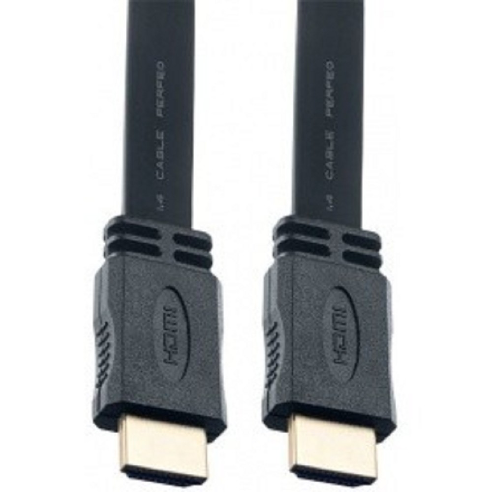 PERFEO Кабель HDMI A вилка - HDMI A вилка, плоский, ver.1.4, длина 2 м. (H1302)