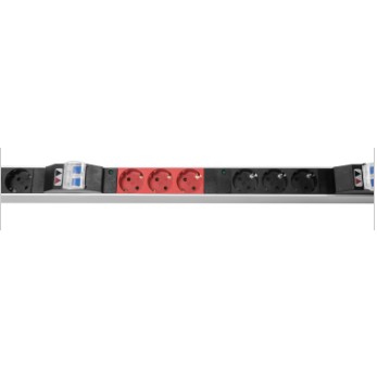 REM Верт блок розеток Rem-3x32, 3 фазы 32A, 6 авт, инд, 18 S, 1420 мм, вх IEC 309, шнур 3 м (R-3x32-18S-A-I-1420-3-3PN)