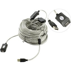 Aopen Кабель-адаптер USB2.0-repeater, удлинительный активный <Am-->Af> 25м (ACU823-25M) [6938510851352]