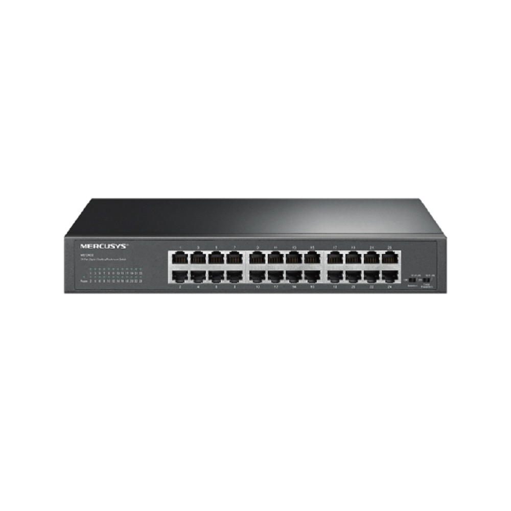 Mercusys MS124GS Коммутатор с 24 гигабитными портами для размещения на столе или в стойке 