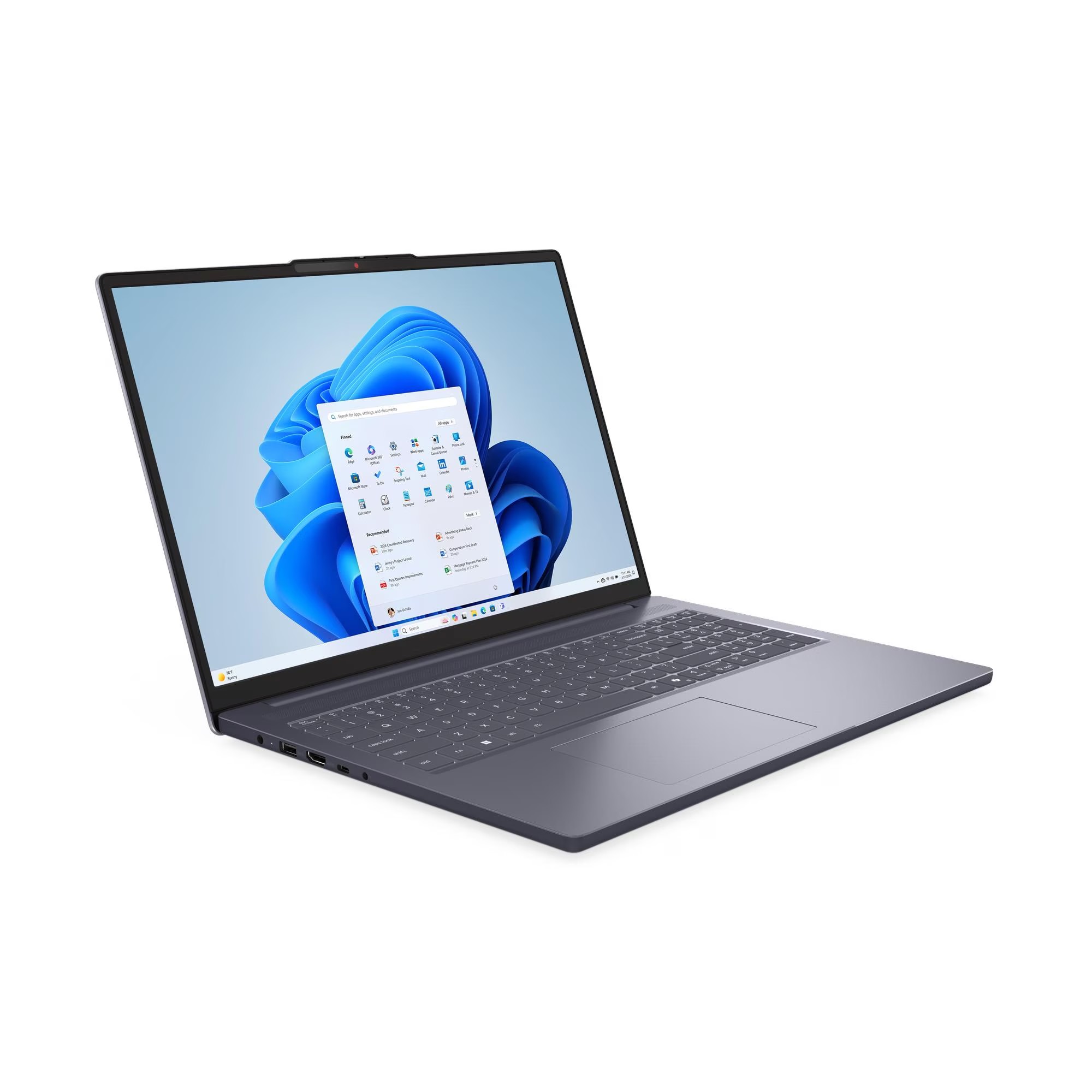 Lenovo Ideapad Slim 3 16ARP10 [83K800CMRM]  Luna Gray 16" {WUXGA IPS 300nits AMD Ryzen 5 7535HS/16GB/512GB SSD//Cam HD/No OS}