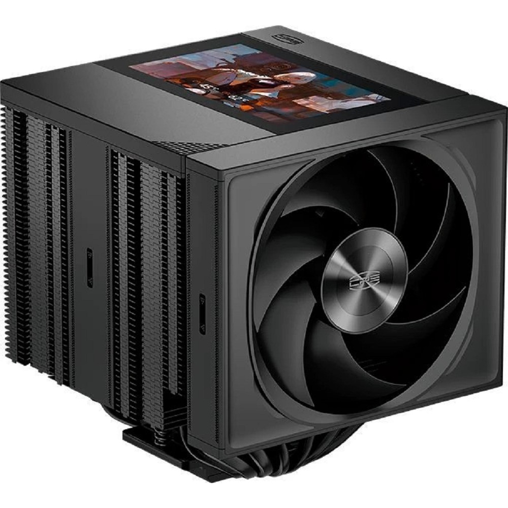 PCCooler RZ820 Display BK (290W, 4-pin PWM, LED, 169mm, Al/Cu, 8x6mm, 1x140mm + 1x150mm, 71.9/78.7CFM, 27.1/35.8dBA, 1500/2500RPM, S: 1851/1700/1200/115X/20XX, AM5/AM (RZ820-BKNWNY-GL)