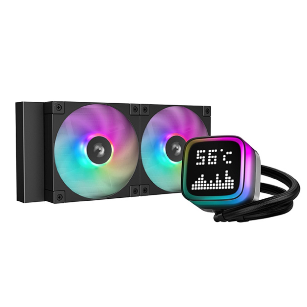 СЖО Deepcool LP240 ARGB Soc-AM5/AM4/1200/1700/1851 черный 4-pin 38.71dB Al LCD 300W 1410gr Ret (R-LP240-BKMSNC-G-1)