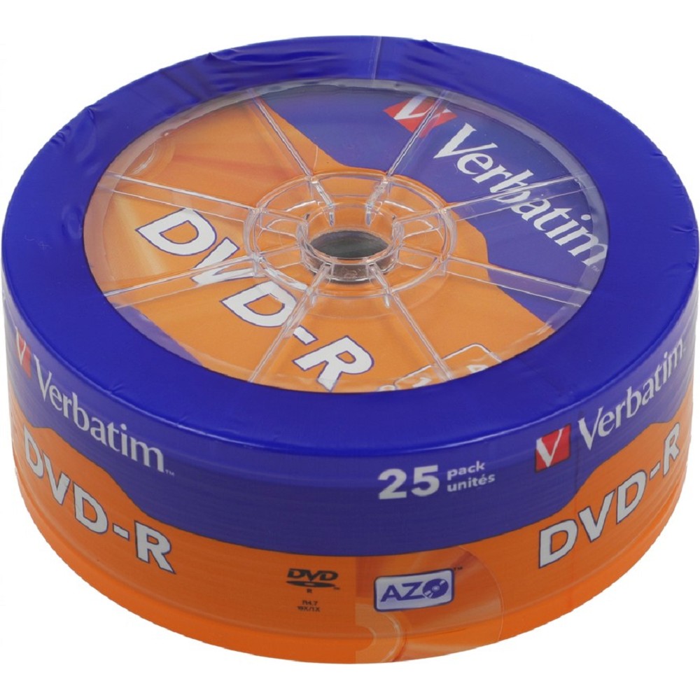 Verbatim Диски DVD-R 4.7Gb 16-х, 25шт. Shrink (43730)