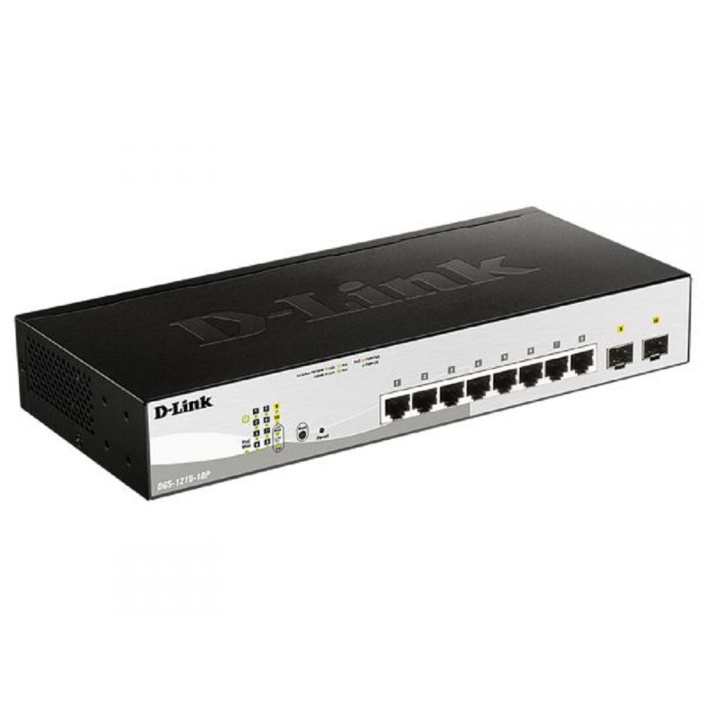 Повреждение упаковки D-Link DGS-1210-10P/FL2A Управляемый L2 коммутатор с 8 портами 10/100/1000Base-T и 2 портами 1000Base-X SFP (8 портов PoE 802.3af/at, PoE бюджет 65 Вт)