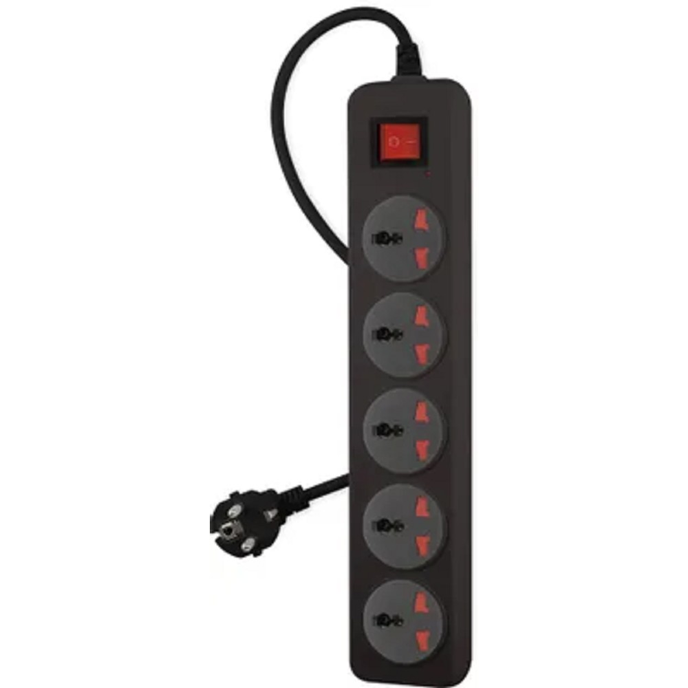 BURO Сетевой фильтр 500UNH-1.8-BG 1.8м (5 розеток) черный/серый (коробка) {2004671}