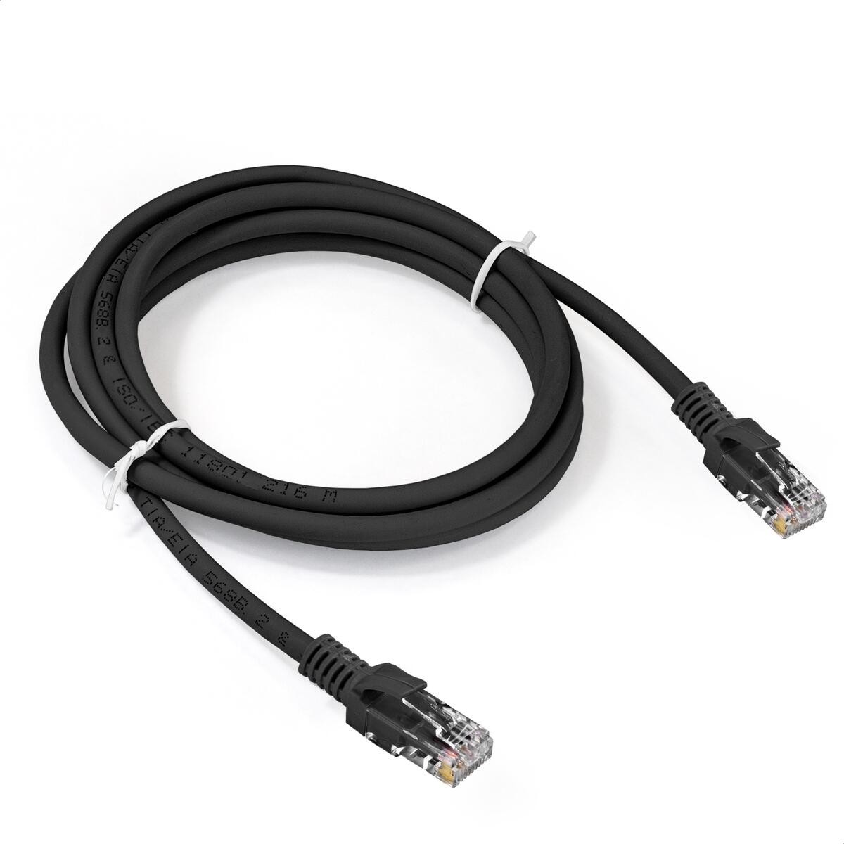 Exegate EX300496RUS Патч-корд медный ExeGate UTP-RJ45-RJ45-5e-CU-2M-BK, UTP, cat.5e, 2м, черный
