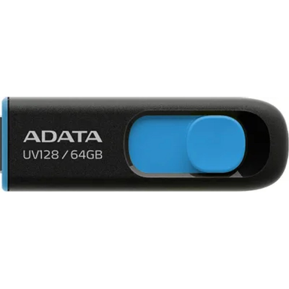 A-DATA Flash Drive 64Gb UV128 AUV128-64G-RBE {USB3.0, BLACK/BLUE}