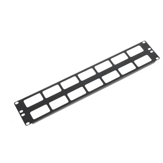 ЦМО Горизонтальный кабельный органайзер 19" 2U с окнами для кабеля, цвет черный