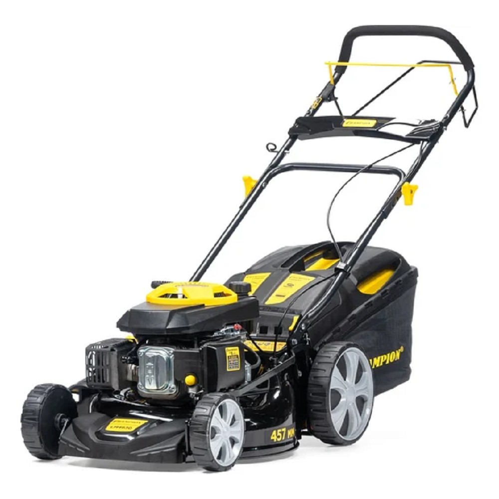 CHAMPION Газонокосилка LM4630 { 3кВт привод 460мм 60л 25-75мм 1рычаг/7, 33,5кг 3в1 }