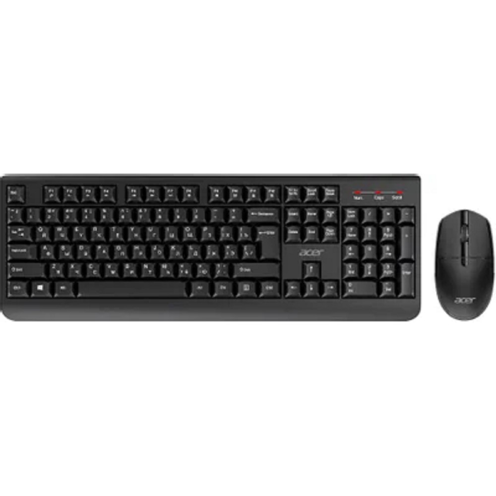 Acer OCC401 [ZL.ACCCC.016] Комплект (клавиатура + мышь)  клав-ра:черный мышь:черный USB Multimedia беспроводной
