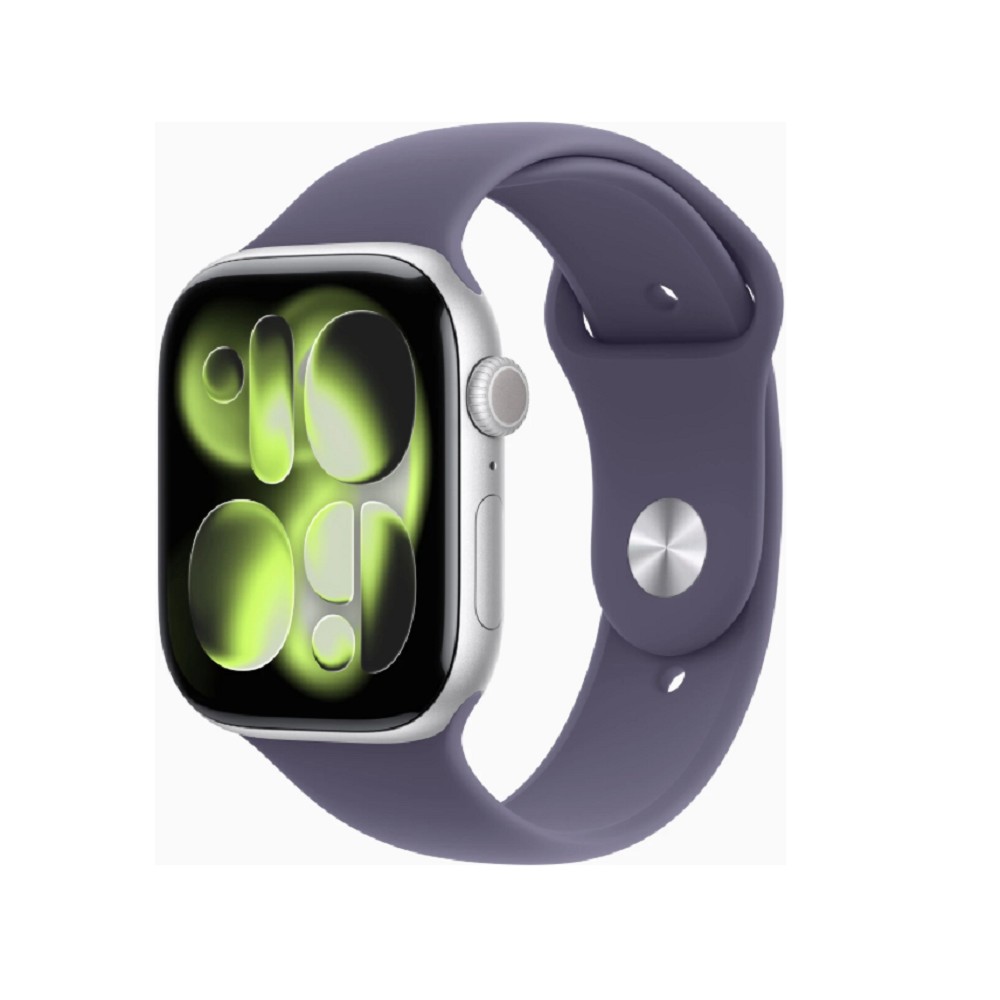 Apple Watch Series 11 46mm Silver Aluminium Case with Purple Fog Sport Band - M/L (MEVA4ZP/A)