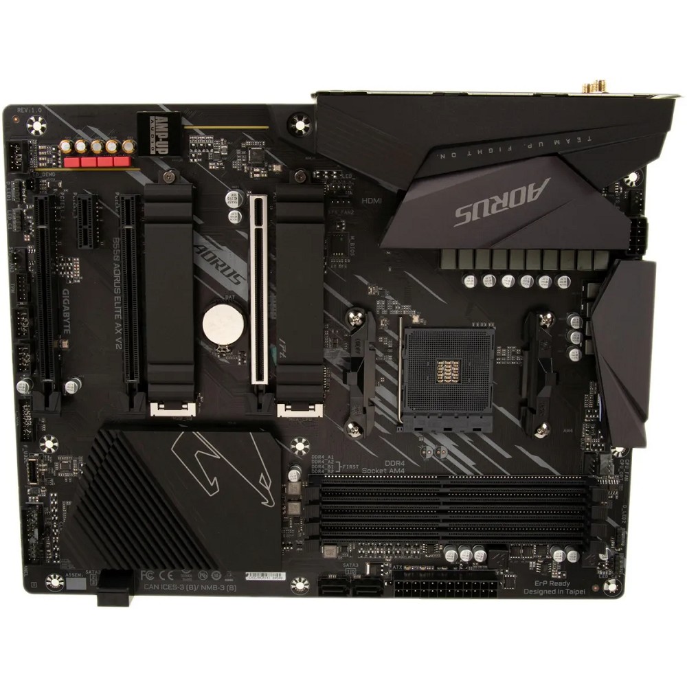 Gigabyte B550 AORUS ELITE AX V2 {Soc-AM4 AMD B550 4xDDR4 ATX AC`97 8ch(7.1) 2.5Gg RAID+HDMI+DP}