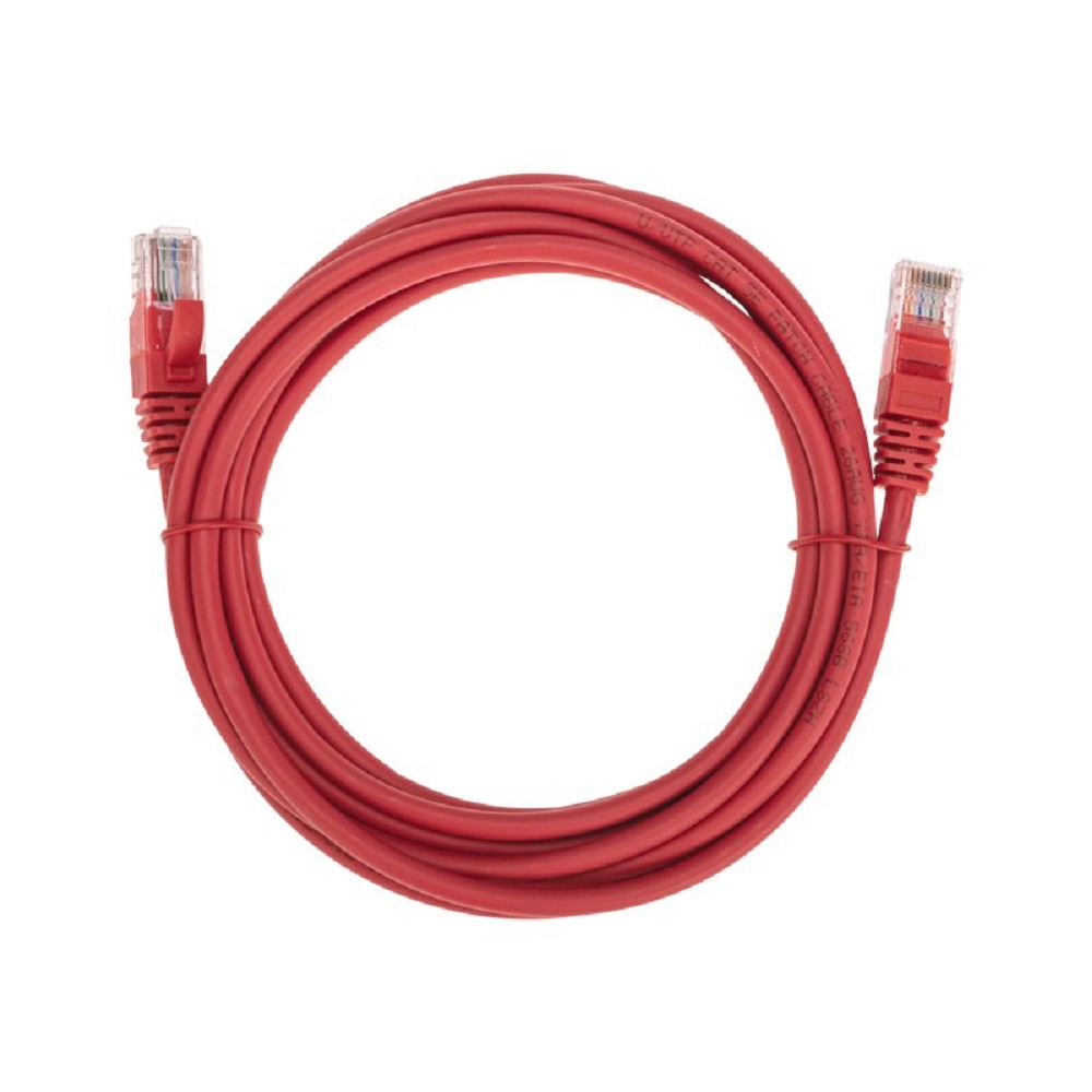 Rexant (02-0103-3) Патч-корд U/UTP, CAT 5e, RJ45-RJ45, 26AWG, LSZH, красный, 3м