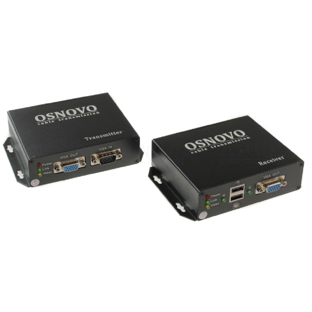 TA-VKM/7+RA-VKM/7 Комплект ( приемник + передатчик) для передачи VGA, Клавиатура, "Мышь" на расстояние до 300м.
