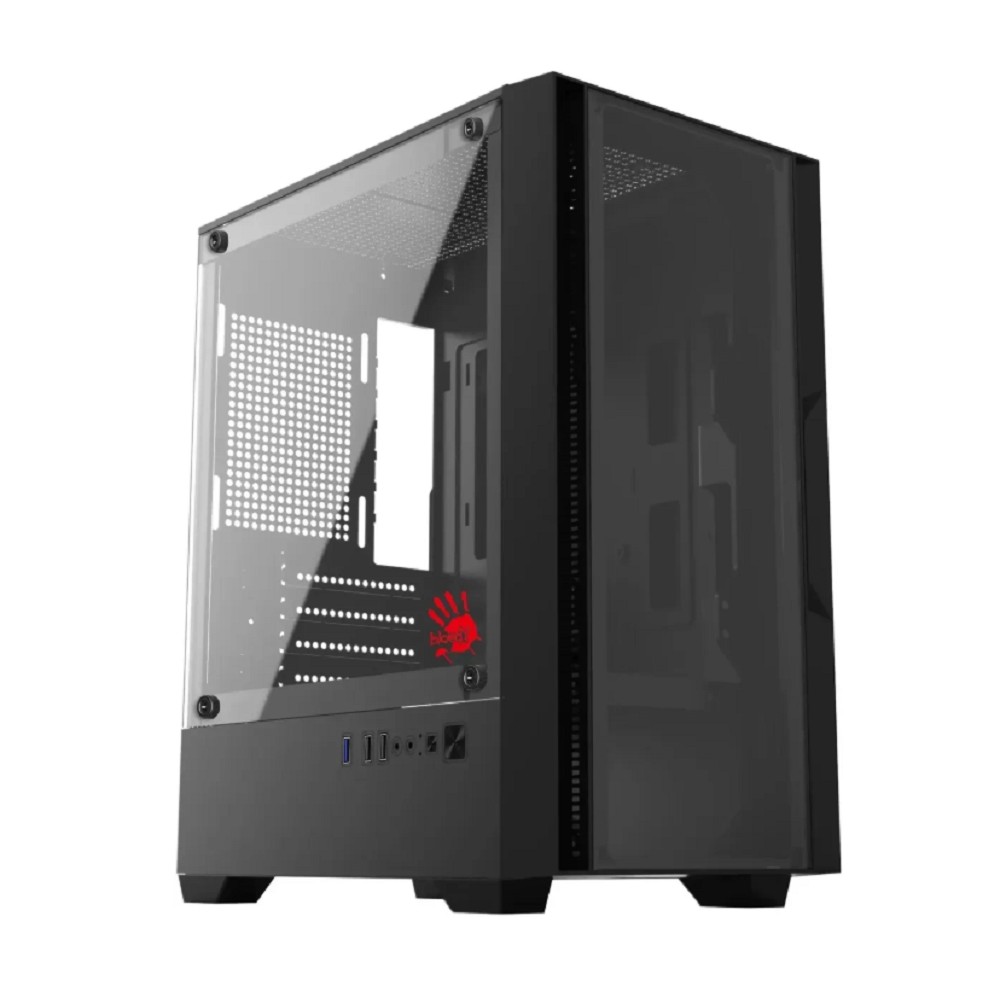 Корпус Bloody CC-123 черный без БП mATX 8x120mm 2xUSB2.0 1xUSB3.0 audio bott PSU