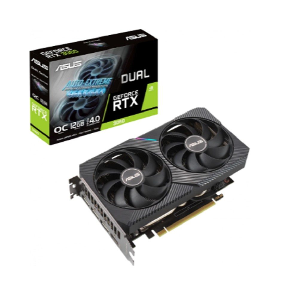 Повреждение упаковки Видеокарта ASUS GeForce RTX3060 Dual OC Edition 12GB GDDR6 192bit 3*DP/HDMI (DUAL-RTX3060-O12G-V2) RTL