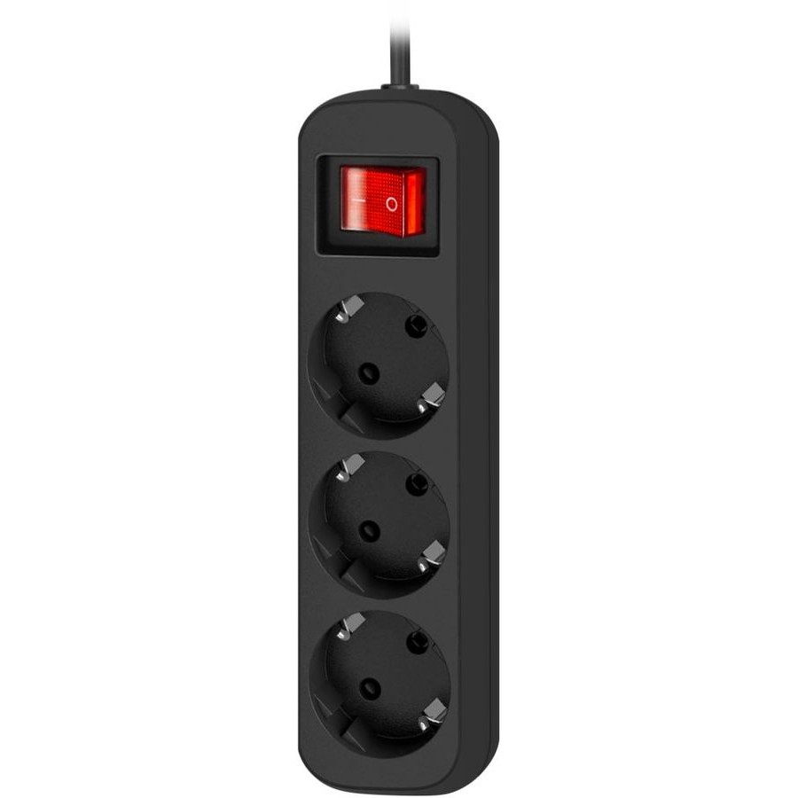Defender Удлинитель G318 1.8 м, 3 розетки [99333] выключатель, с заземлением