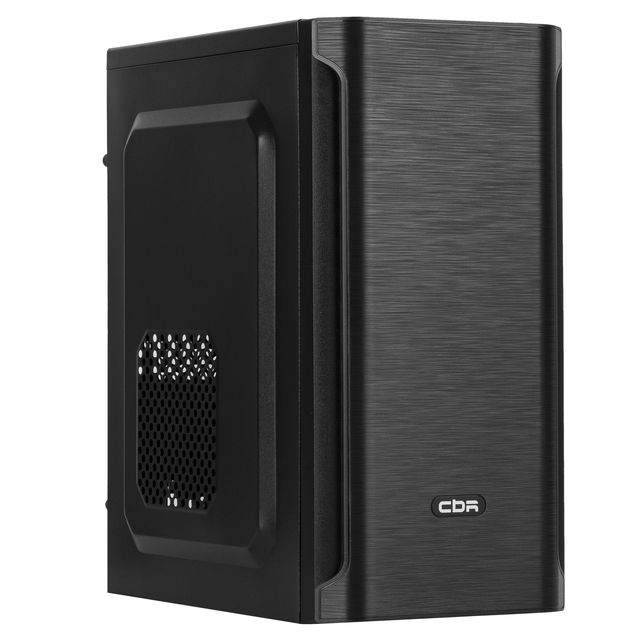 CBR Корпус mATX Minitower MX10, c БП PSU-ATX450-12EC (450W/120mm), 2*USB 2.0, HD Audio+Mic, Black [PCC-MATX-MX10-450W]