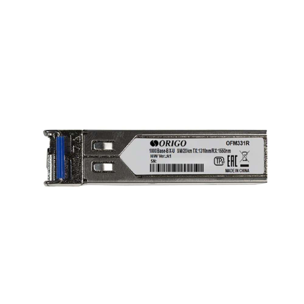 ORIGO OFM331R/40KM/A1A WDM SFP-трансивер, 1000Base-BX-U (Simplex LC), Tx: 1310нм, Rx: 1550нм, одномод, до 40км