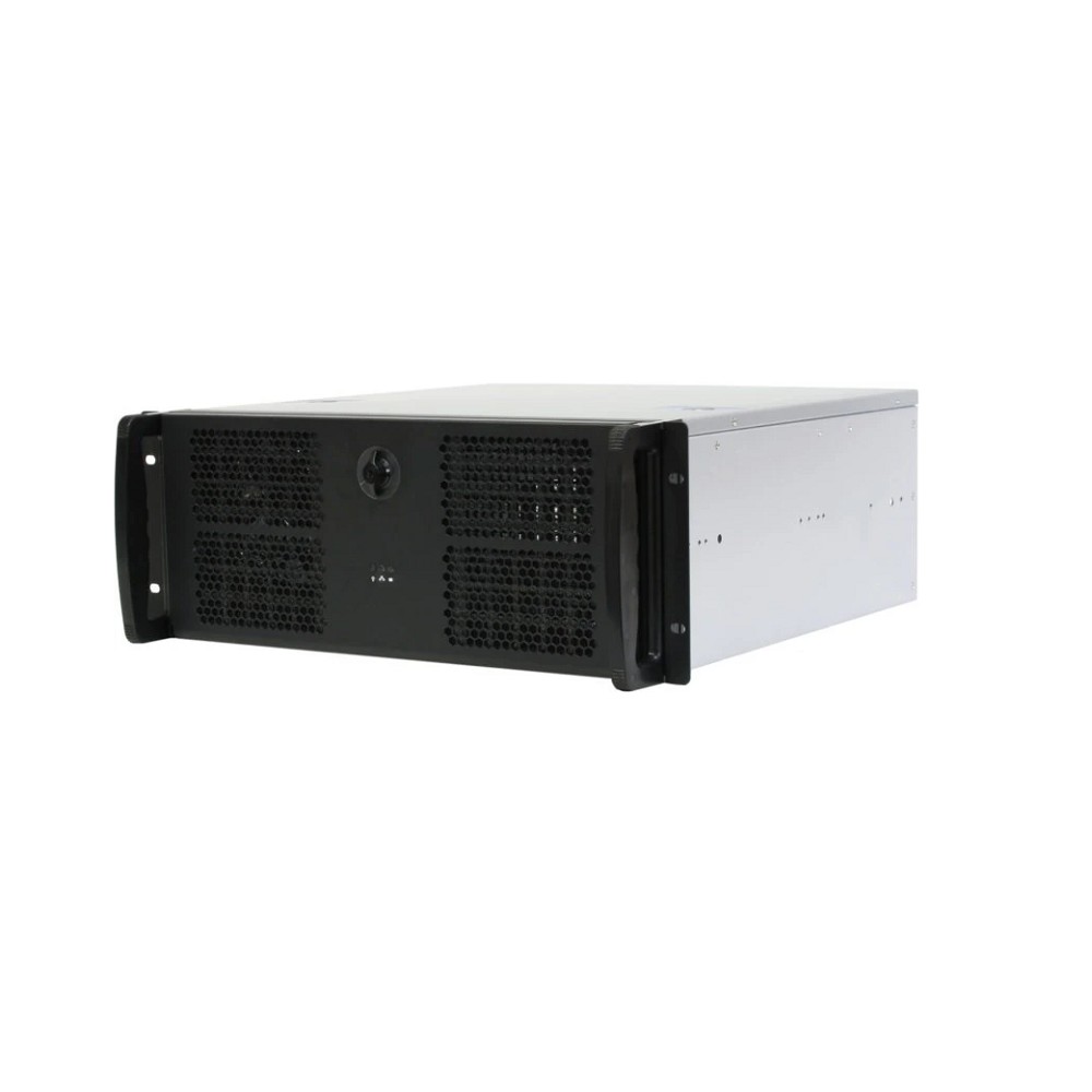 Procase EB445-B-0 Корпус 4U Rack server case, черный, дверца, без блока питания, глубина 450мм, MB 12"x9.6"