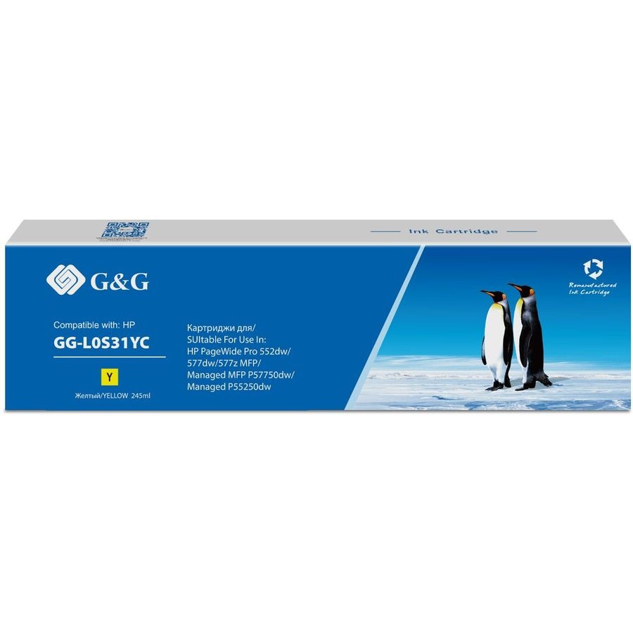 Картридж струйный G&amp;G GG-L0S31YC 976YC желтый (245мл) для HP PW Pro 577/552/ Enterprise 556/586