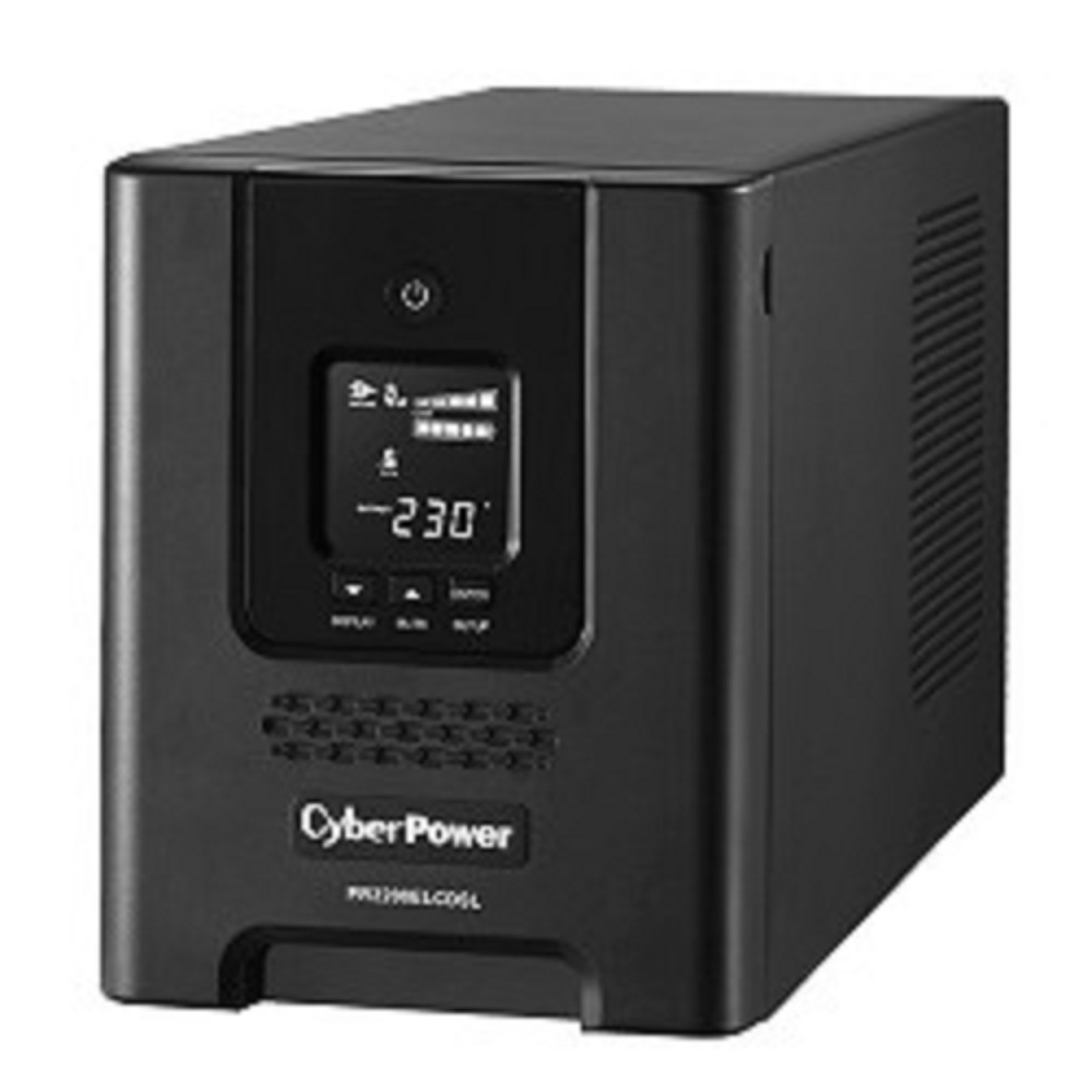 ИБП CyberPower PR2200ELCDSL {Line-Interactive, Tower, 2200VA/1980W USB/RS-232/EPO/SNMPslot (8 С13, 1 C19) 12В/9 Ач х 4}