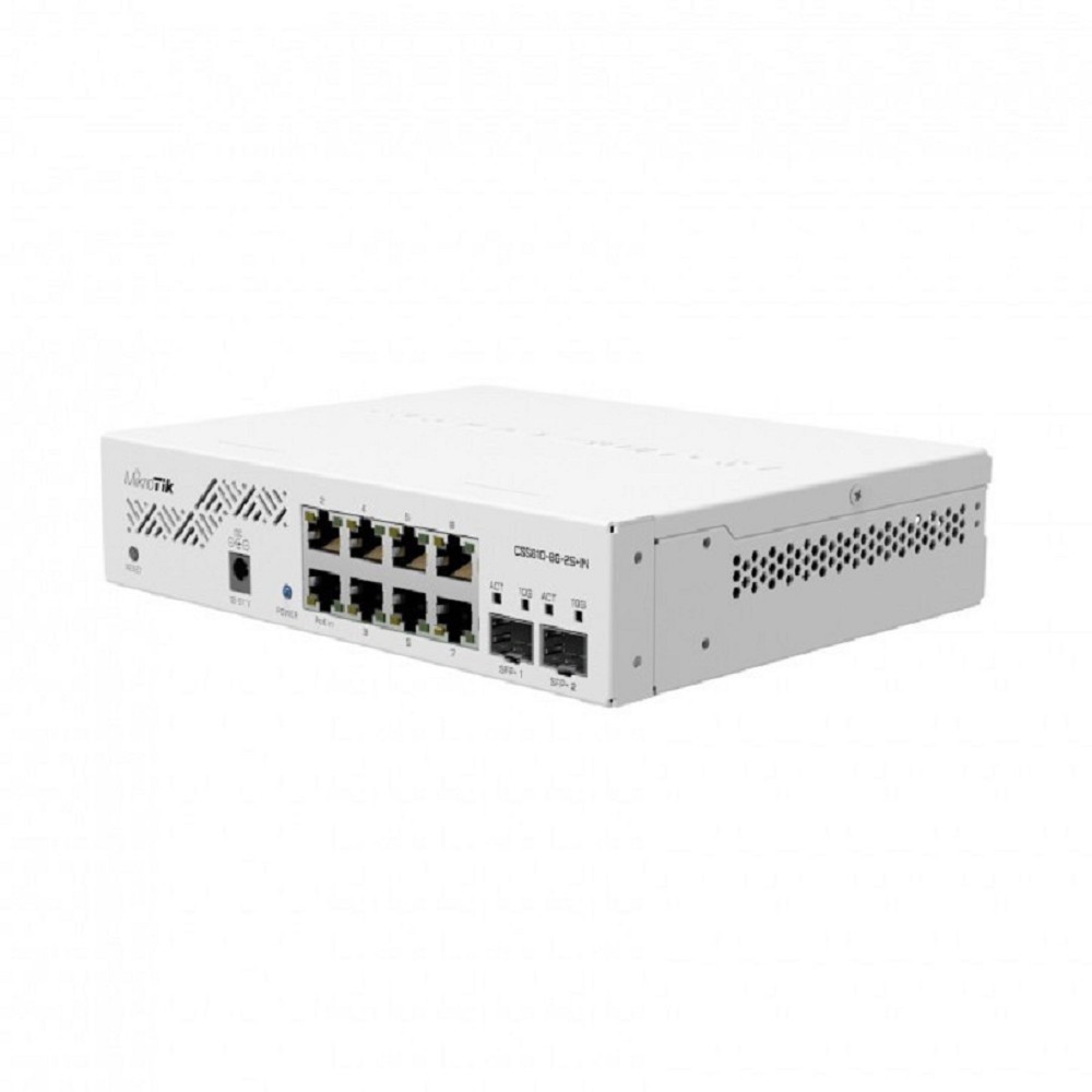 MikroTik CSS610-8G-2S+IN Коммутатор управляемый, L2 8x1Gbit, 2SFP+, настольный корпус