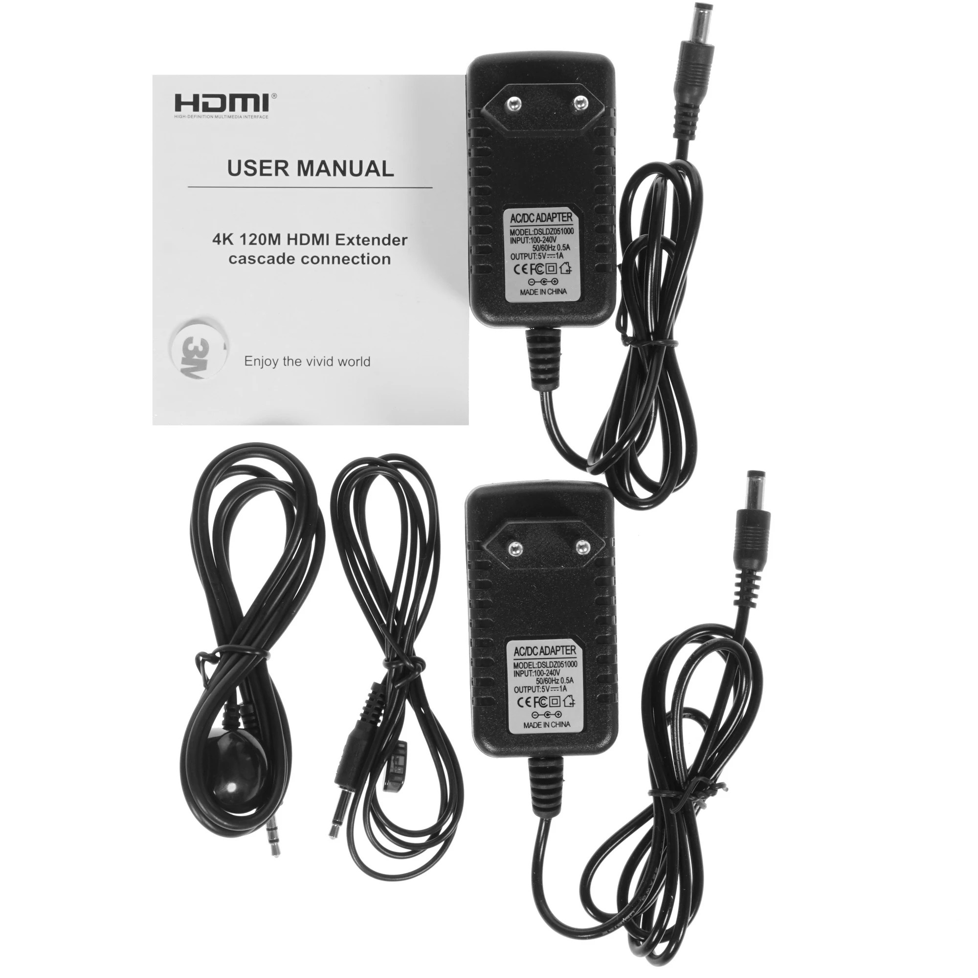 ORIENT VE048, HDMI 4K extender (Tx+Rx), активный удлинитель до 120 м по одной витой паре, HDMI 1.4b, 4K@30Hz/ 1080p@60Hz/3D, HDCP, передача ИК сигнала управления (датчики IR-TX/Rx в комплекте) (30932)