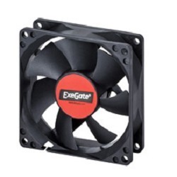Exegate EX288999RUS Вентилятор 220В ExeGate EX08038BAL (80x80x38 мм, 2-Ball (двойной шарикоподшипник), подводящий провод 30 см, 2500RPM, 37dBA)