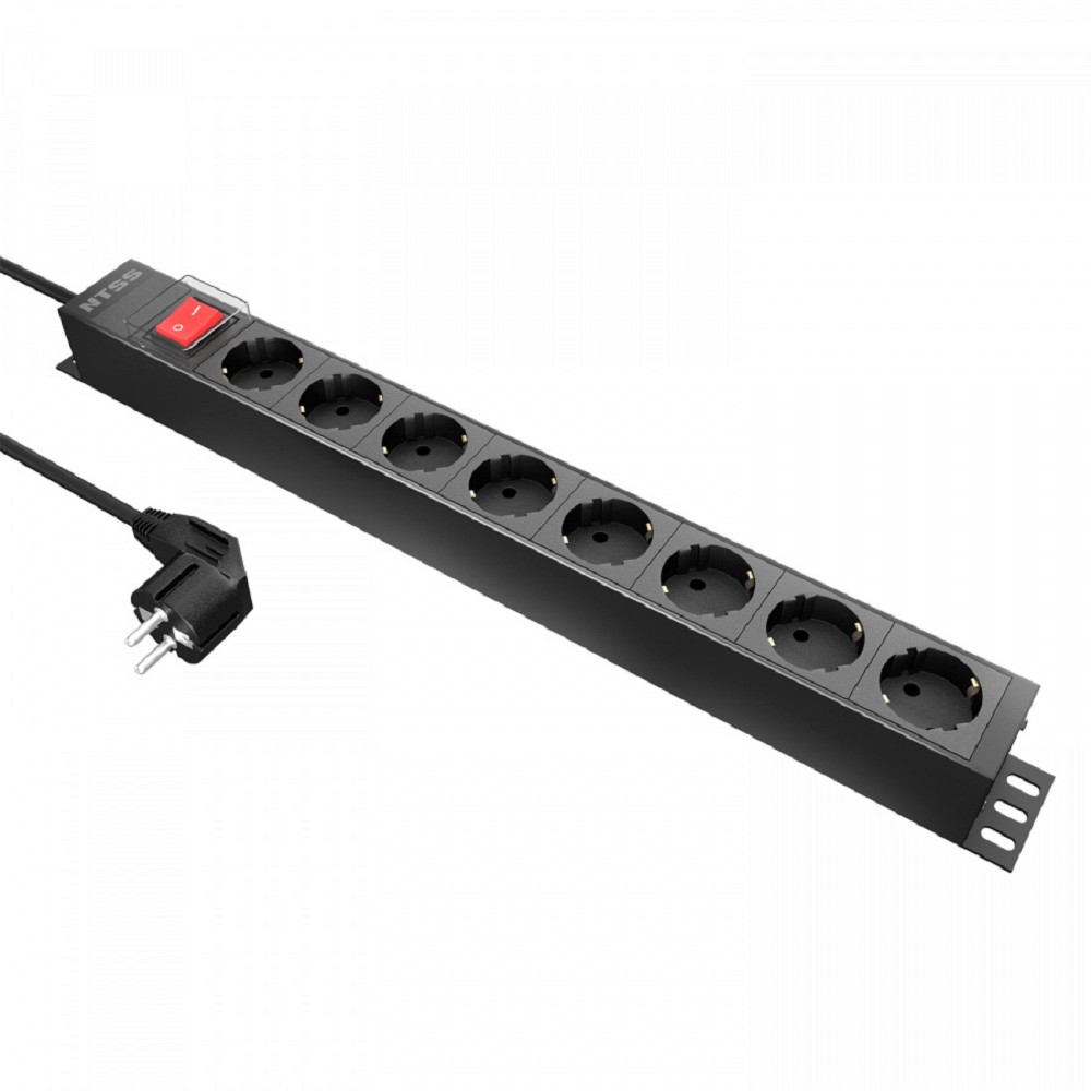 NTSS Блок распределения питания гор.размещ. 8xSchuko базовые 16A Schuko 1.8м NTSS-PDU-DA2034