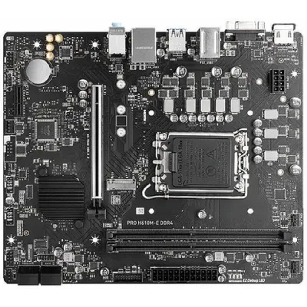 MSI PRO H610M-E DDR4 {H610, LGA1700, 2 DDR4, 1 PCI-Ex16, 1 PCI-Ex1, 1 M.2, 4 SATA3.0, 4 USB3.2Gen1, 8 USB 2.0}