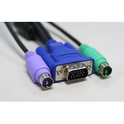 D-Link DKVM-CB3/B1A Кабель KVM длиной 3 м с разъемами VGA и PS/2 для DKVM-4K/B