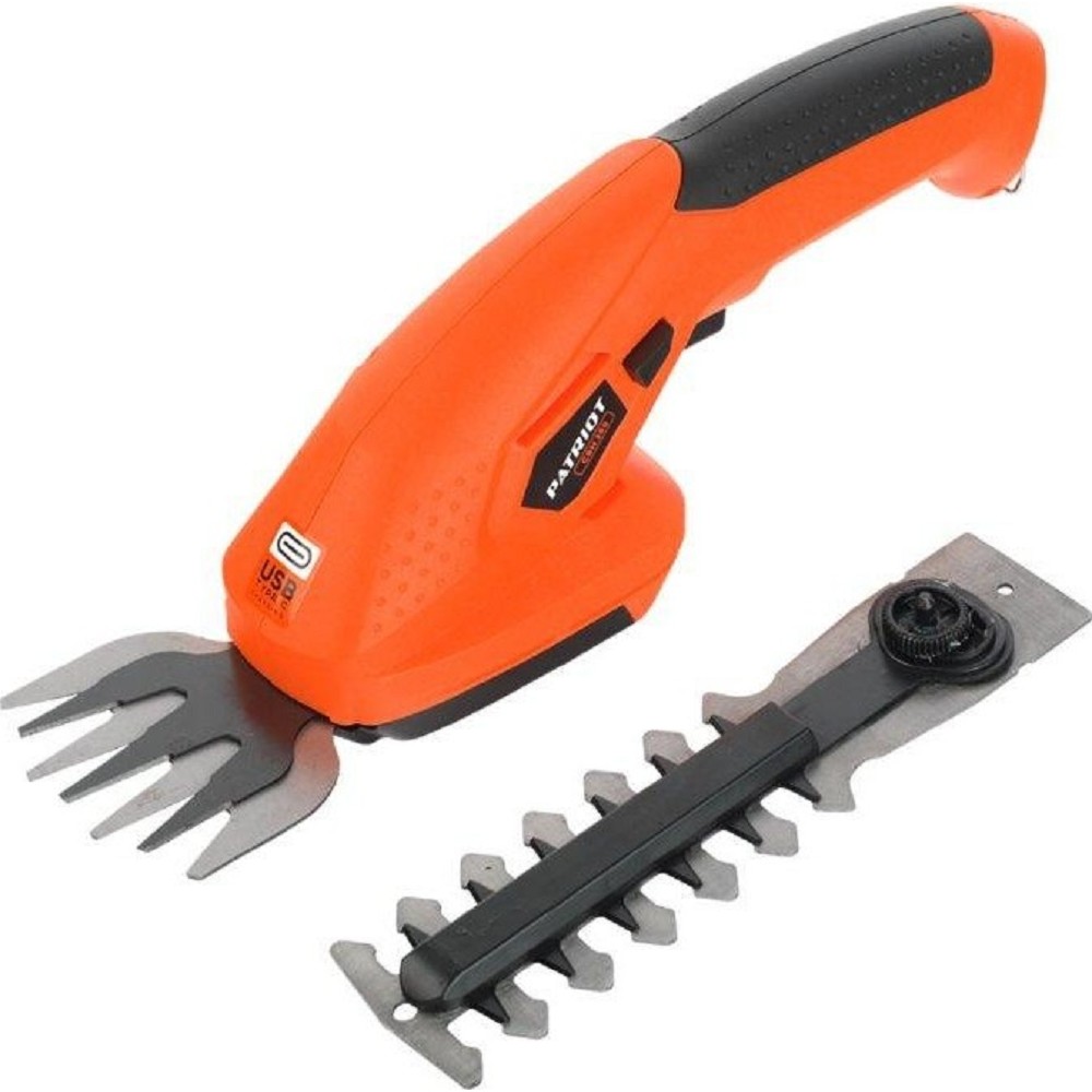 PATRIOT CSH 360 [250203600] Ножницы-кусторез аккумуляторные { 3,6В , лазерная заточка, ширина 80мм, макс. 8мм, акб 1,3 Ah, USB Type-C } 