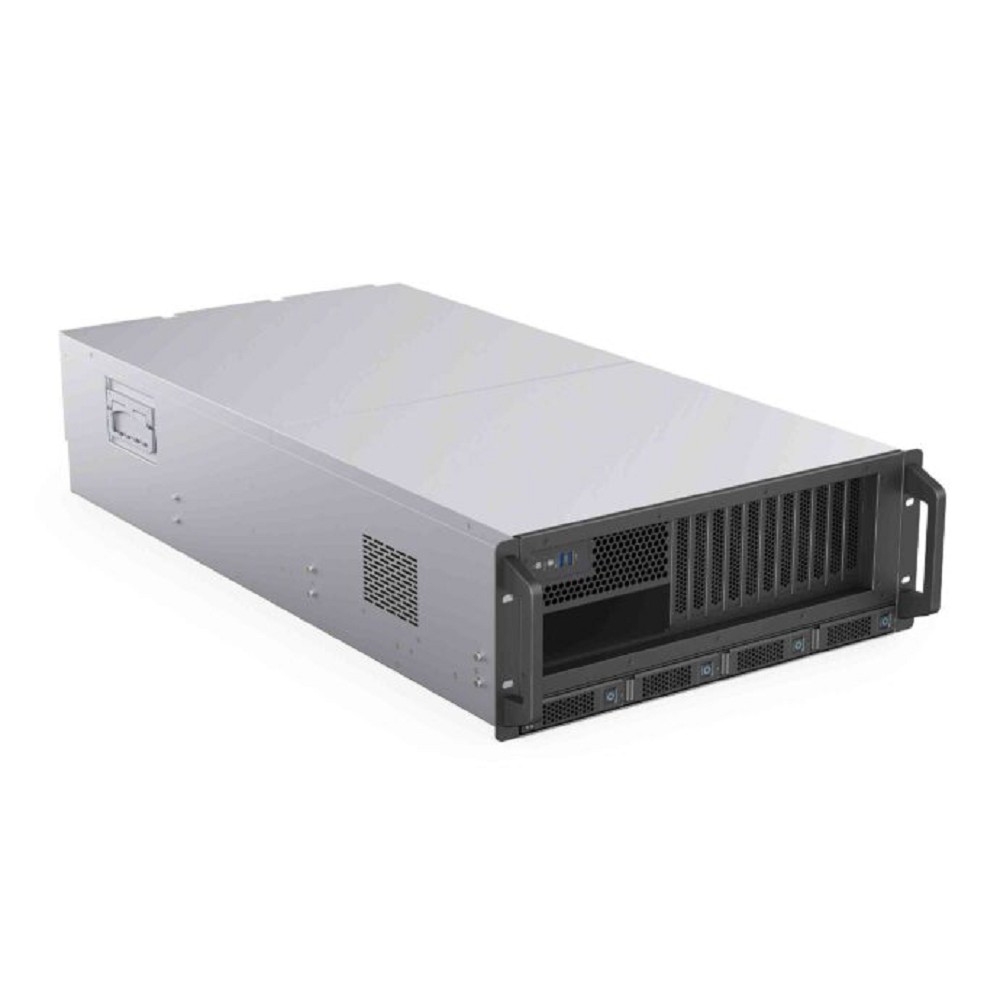 Procase G5-485-10D31-4NVME-R Корпус 4U Rack GPU case, 10 GPU PCIE 5.0 (31slot) 4 NVME hotswap HDD 4*MiniSAS HD(8643), черный, плата блока питания 4+1 CRPS (без модулей), до 3200вт/модуль, глубина 850м