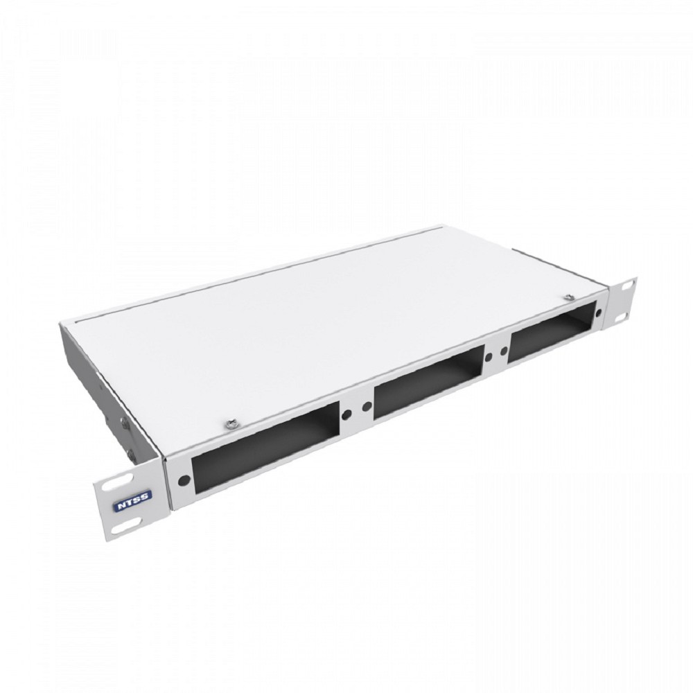 NTSS Кросс NTSS оптический 19'' частично укомплектованный 1U, 8/16/24 портов LC duplex (планки 2LC-3шт, планка-заглушка-2шт, сплайс-кассета-2шт) серый RAL 7035 NTSS-RFOB-1U-8/16/24-2LC-S0010