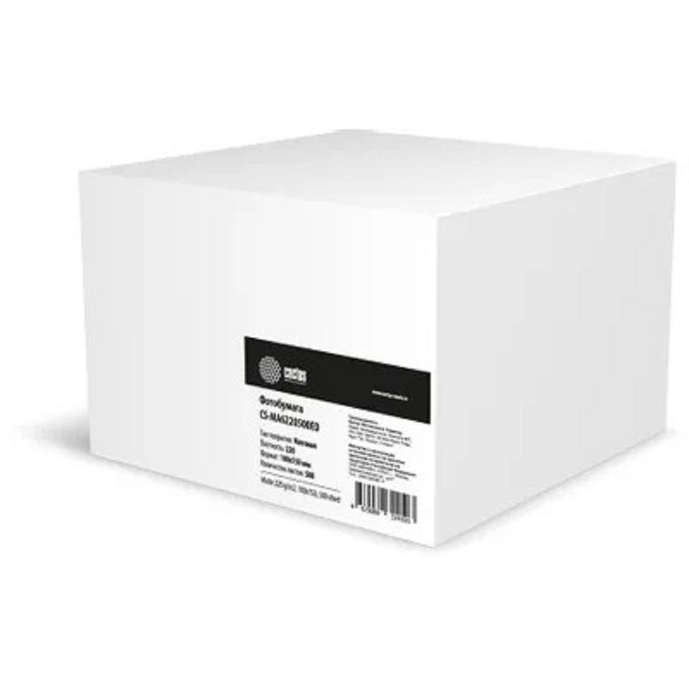 Фотобумага Cactus CS-MA6220500ED, A6, для струйной печати, 500л, 220г/м2, белый, покрытие матовое /матовое