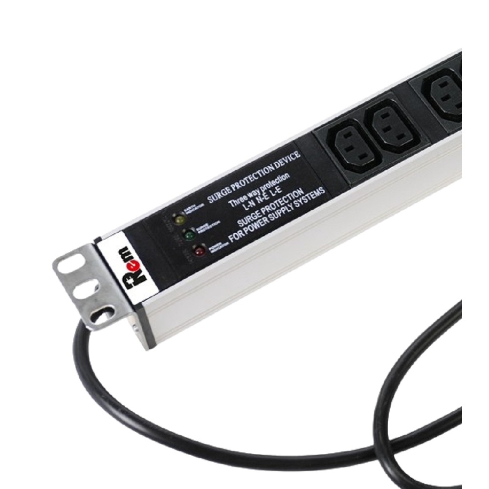 REM Вертикальный блок розеток Rem-16 с фил. и инд., 25 IEC 60320 C13, алюм., 42-48U, шнур 3 м. (R-16-25C13-FI-1820-3)